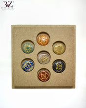 Charger l&#39;image dans la galerie, 7 Chakra Symbol Engraved Healing Gemstone set
