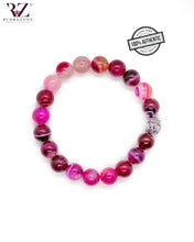 Load image into Gallery viewer, Pink Buddha Stone Bracelet
