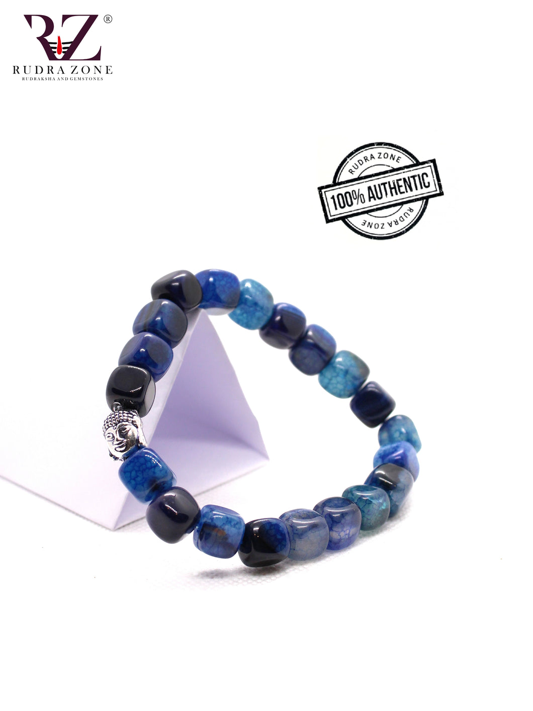 Navy Blue Buddha Stone Bracelet