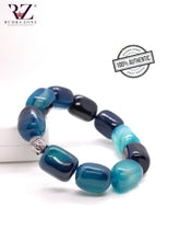 Load image into Gallery viewer, Blue Tumble Stone Bracelet
