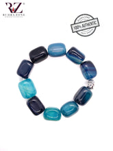 Load image into Gallery viewer, Blue Tumble Stone Bracelet
