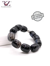 Load image into Gallery viewer, Black Tumble Stone Bracelet
