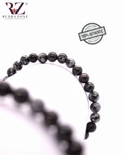 Load image into Gallery viewer, Snowflake Obsidian Stone Bracelet
